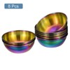 Unique Bargains Thick Stainless Steel Condiment Dishes for Kitchen Restaurant 3.2" Dia - 3 of 4