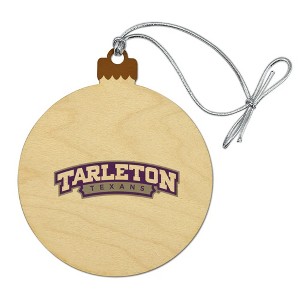 Tarleton State University Secondary Logo Wood Christmas Tree Holiday Ornament - 1 of 4