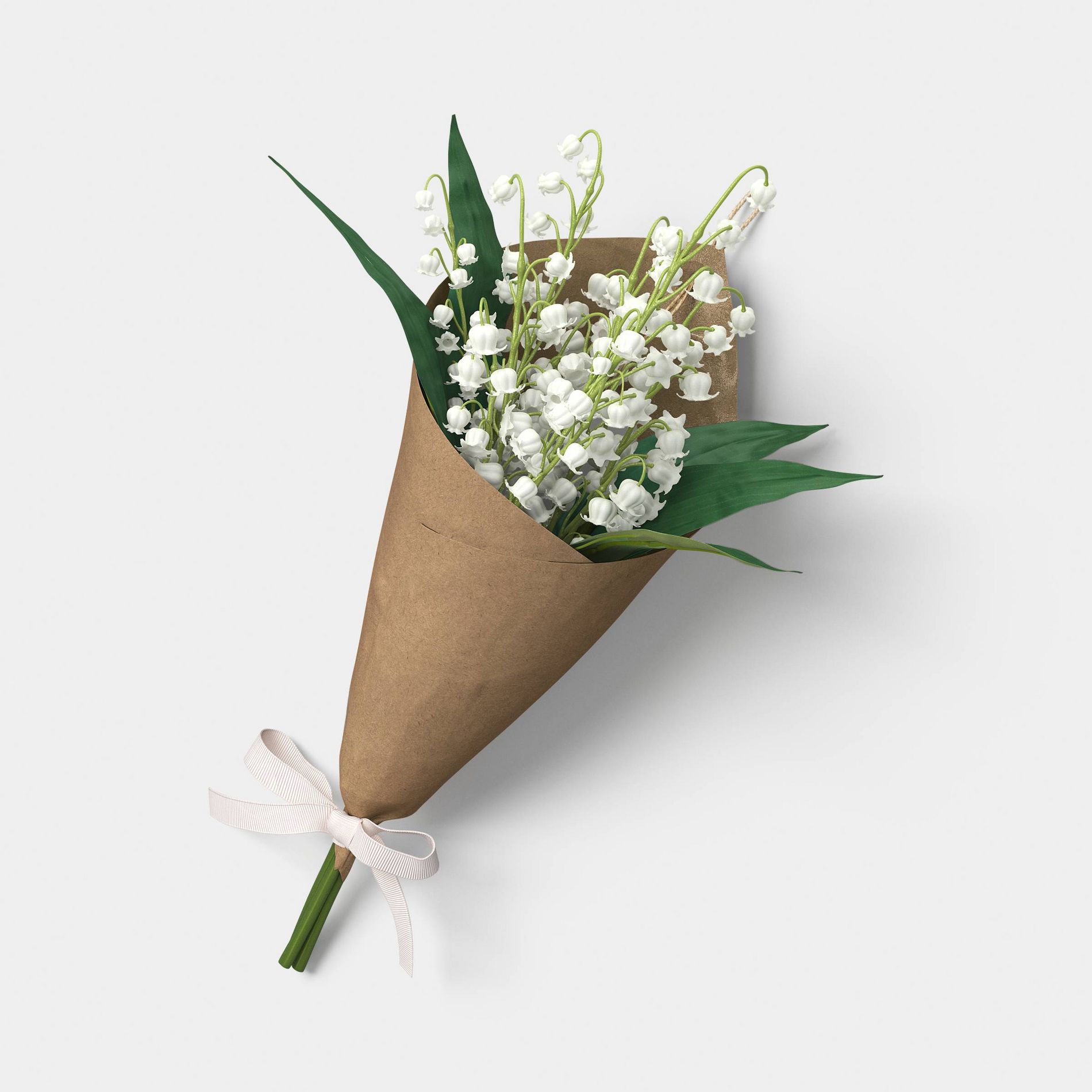 12" Wrapped Lily of the Valley Floral Bundle - Threshold™