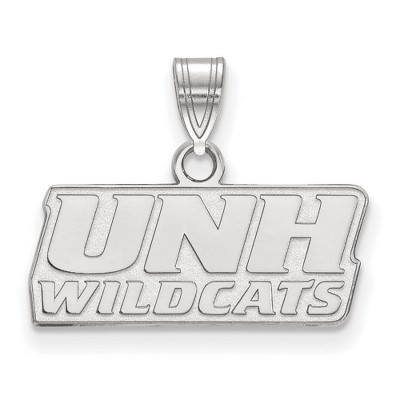 Black Bow Jewelry 14k White Gold New Hampshire Wildcats NCAA Small Pendant