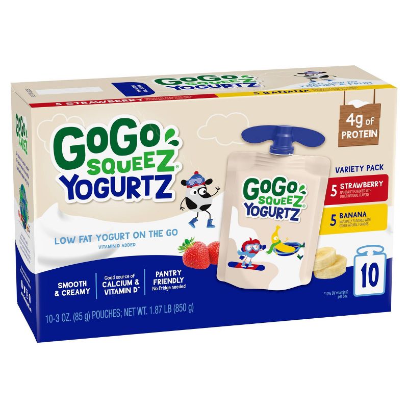 GoGo SqueeZ Strawberry, Banana YogurtZ 
, 3 of 13