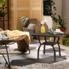 Maggift Patio End Tables, Modern Decorative Side Tables, Stylish Design for Patio, Living Room, Indoor and Outdoor Use, Black, 21.2"*21.2"*19.2" - 2 of 4
