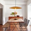 LLHZSY Industrial Farmhouse Island Pendant Ceiling Light Fixture with Oversize Umbrella lampshade Gold Foil Antique Color- 24 4/5 in. - 3 of 4