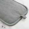 MARTHA STEWART Honeycomb Quilted Chambray Pot Holder 2-Pack Set, 100% Cotton, Flexible Non-Slip Silicone Grip, Heat Resistant, Grey, 7"X10" - 3 of 4