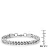 Steeltime Men's stainless steel wheat chain bracelet. Color Options: Silver, Gold - 3 of 4
