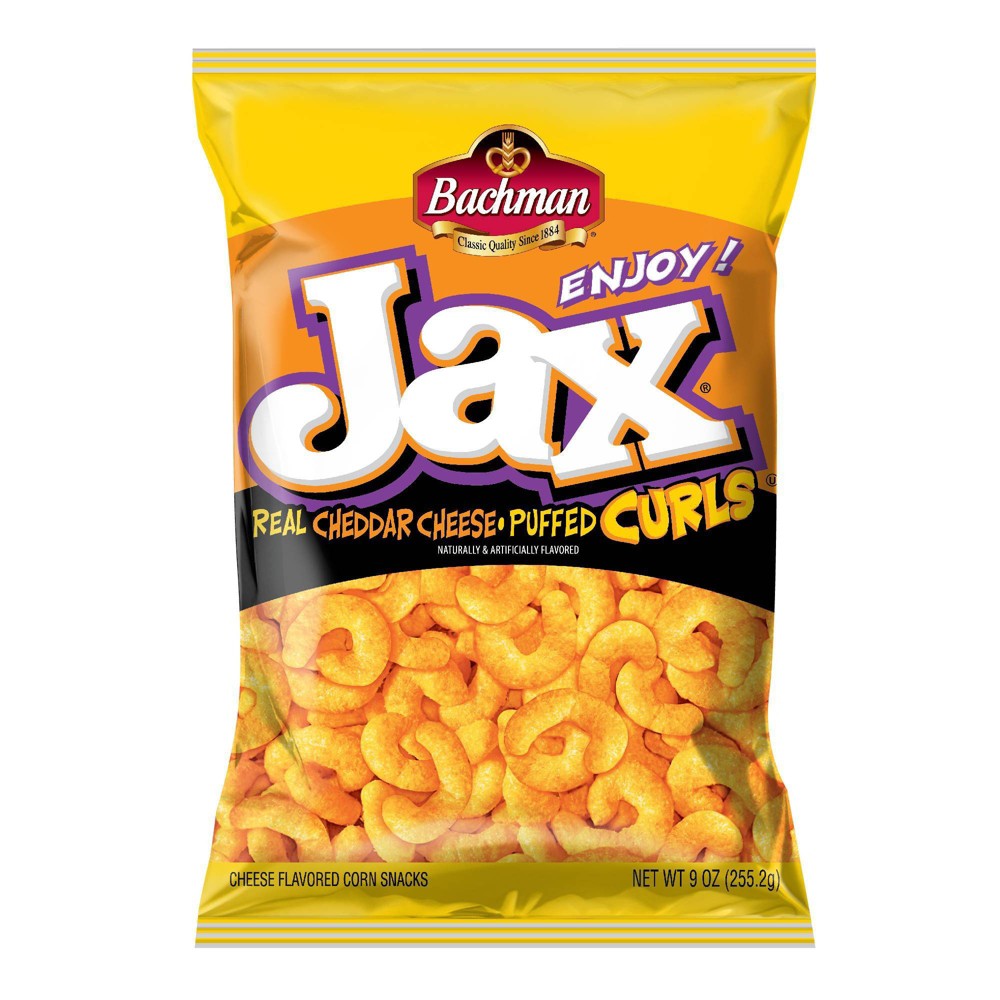 Bachman Jax Real Cheddar Cheese Puffed Curls - 9oz