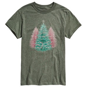 Men's - Instant Message - Christmas Tree Tonal Washed Short Sleeve Graphic T-Shirt - 1 of 4