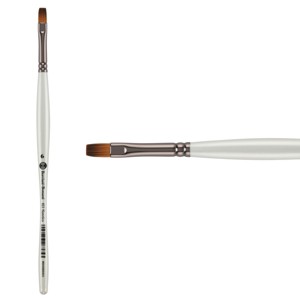 Borciani e Bonazzi UNICO Fiamatto Synthetic Series 821 Paint Brush, Flat Size 6 - For Acrylic and Watercolor Painting - Ergonomic Handle, - 1 of 4
