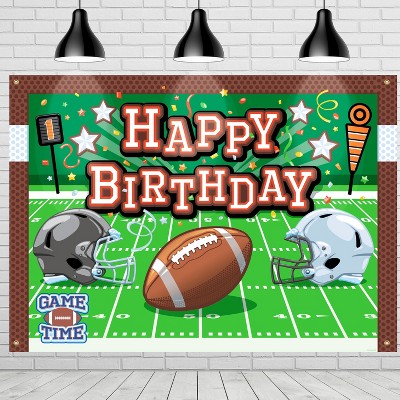 Treasures Gifted Football Birthday Party Supplies - Backdrop