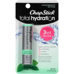 Chapstick Total Hydration Lip Balm - Cooling Peppermint - 0.12oz