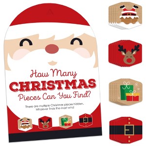 Big Dot of Happiness Jolly Santa Claus - Christmas Party Scavenger Hunt - 1 Stand and 48 Game Pieces - Hide and Find Game - 1 of 4