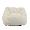 Olbia Indoor Bean Bag Chair, Beige Faux Fur - 2 of 4