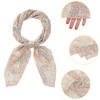 Allegra K Women's Chiffon Floral Print Square Scarves Kerchief Neck Scarf Neckerchief - 4 of 4