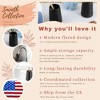 Evideco French Home Goods Elegant Stoneware Bathroom Tumbler & Toothbrush Holder - Flared Shape, 14 oz - 3 of 4