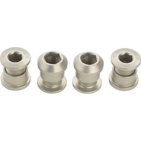 Wolf Tooth Set of 4 Chainring Bolts for 1x use Dual Hex Fittings Black