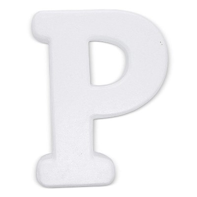 Bright Creations White 12-Inch Decorative Foam Letters P Alphabet for Crafts & Wedding Party Home Wall Decor