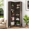 MAYEERTY 6-Tier Corner Bookcase, 71 inch L-Shaped Etagere Bookshelf - 2 of 4