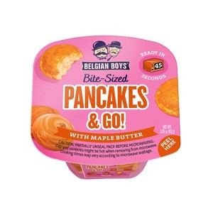 Belgian Boys Bite Sized Maple Butter Go Cups and Pancakes Heat and Serve - 3.25oz/9ct - 1 of 4
