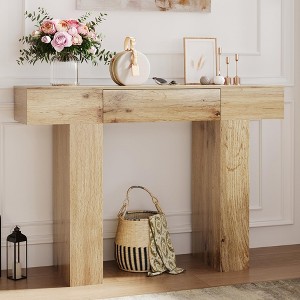 47-Inch Long Console Table with Drawer, Wooden Rectangular Sofa Table Behind The Couch,Industrial Farmhouse Entryway Foyer Hallway Tables for Entrance - 1 of 4