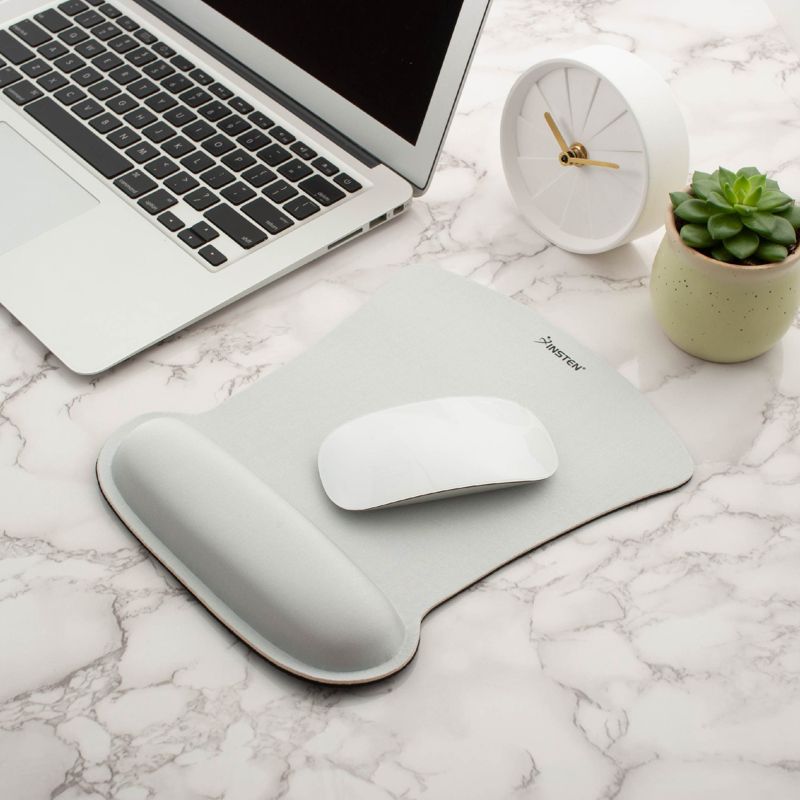 Insten Mouse Pad with Wrist Support Rest, Ergonomic Support Cushion, Easy Typing & Plain Relief, Trapeziod, 10 x 8 inches, 2 of 10