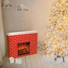 Northlight Red Brick Corrugated 3-D Fireplace Christmas Decoration 38" - 2 of 3