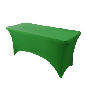 Unique Bargains Spandex Washable Wrinkle Resistant Stretch Rectangle Table Cover 1 Pcs - 1 of 4