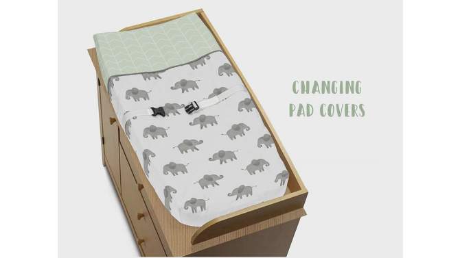 Sweet Jojo Designs Gender Neutral Baby Fitted Crib Sheet Elephant Grey and White, 2 of 8, play video