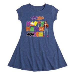 Girls' - Nickelodeon - Happy Halloween Icons Fit & Flair Cap Sleeve Dress - 1 of 3