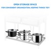 Stainless Steel Sink, Commercial Kitchen Prep Sink Free Standing Double Bowl with Cold and Hot Water Pipe Undershelf Faucet for Restaurant Bar - 3 of 4