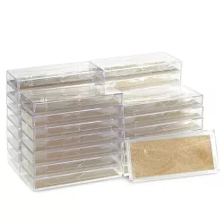 Stockroom Plus 30 Pack Empty Eyelash Packaging Boxes for False Eyelashes, Gold Glitter, 4 x 2 In