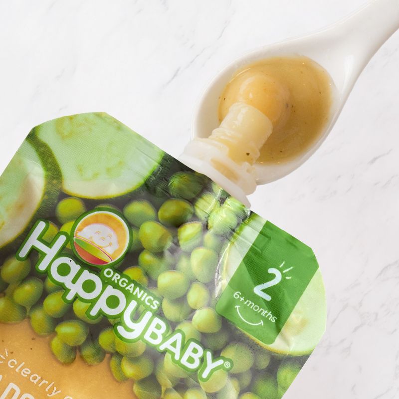 HappyBaby Clearly Crafted Pears Zucchini &#38; Peas Baby Food - 4oz, 3 of 8