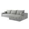 Lycvki 107" Corduroy Cloud Sectional Couch with L-Shape Chaise,No Assembly Required - 2 of 4