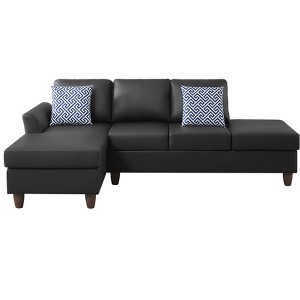 TiramisuBest Hidden Storage Units with Matching Accent Pillows for Modular Modern Homes, Black & Gray - 1 of 4