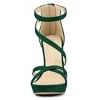 Allegra K Women's Back Zipper Platform Stiletto Heels Ankle Strap Sandals - 4 of 4