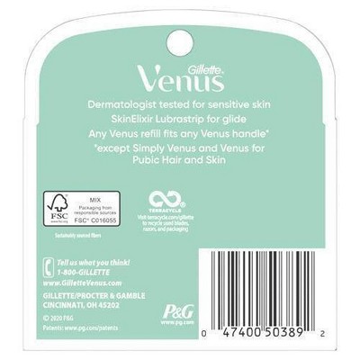 Venus Deluxe Smooth Sensitive Women&#39;s Razor + 2 Razor Blade Refills