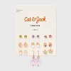 Girls' 9pk Easter Earring Set - Cat & Jack™️: Nickel-Free Metal, Post & French Wire Closure, Drop, Hoop & Stud Styles - 2 of 3