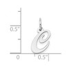 Black Bow Jewelry 14k White Gold Ella Collection Small Fancy Script Initial Pendant A-W - 3 of 4