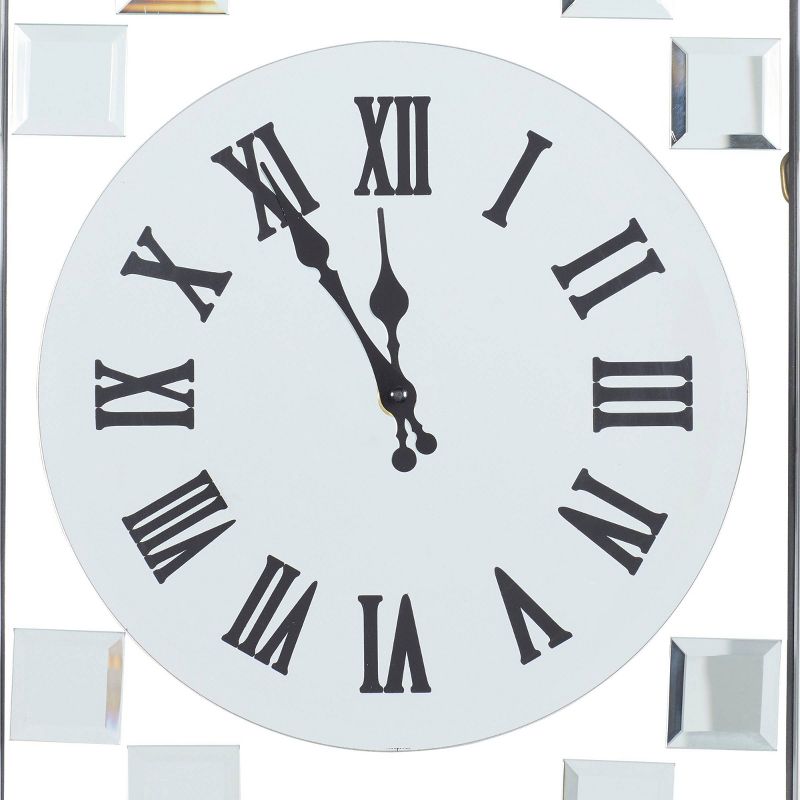 42&#34;x13&#34; Glass Beveled Mirrored Wall Clock Silver - Olivia &#38; May, 4 of 8
