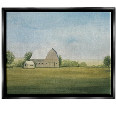 Stupell Industries Vast Rural Barn Landscape Floater Canvas Wall Art