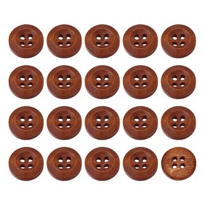 Unique Bargains Wooded Sewing DIY Craft Clothing Sewing Round Buttons 50 Pcs - 1 of 4