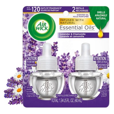 Air Wick Essential Oils Scented Oil Refills, Peach & Sweet Nectar - 2 refills, 1.34 fl oz