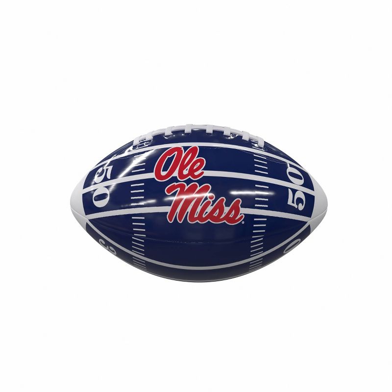 NCAA Ole Miss Rebels Field Navy Logo Mini-Size Glossy Football, 1 of 2