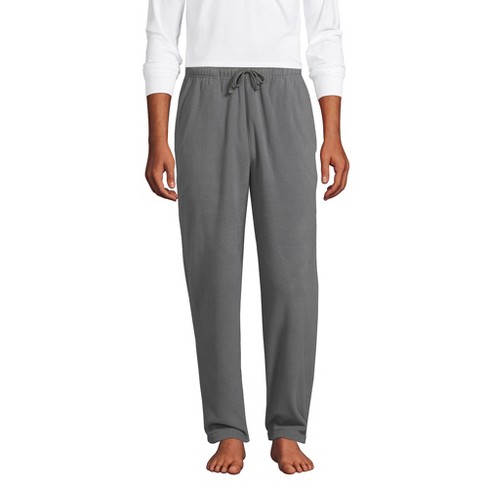 Lands' End Men's Fleece Pajama Pants - Large - Warm Graphite : Target