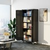 SUXXAN 72"H Metal Storage Cabinet with Wheels and Pegboard, 4 Adjustable Shelves and Lockable Door for Garage,Required Assembly - 4 of 4