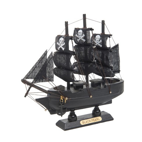 Beachcombers Small Black Pearl Pirate Ship - image 1 of 2