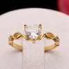 Allie Engagement Ring for Women by Ginger Lyne Collection  Cz Heart Gold Sterling Silver - 2 of 4