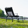 KTMBDW Portable Camping Chair, Camping Chair with Adjustable Cushioned backrest and detachable footrest for Indoor and Outdoor Camping, Black+Green. - 3 of 4