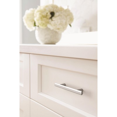 Polished Chrome 3-3/4 inch Geometric Cabinet Drawer Pull