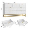 Dresser for Bedroom, 53.5" Wide Dresser Organizer, 7 Drawer with Golden Metal Handle and Legs - 2 of 4