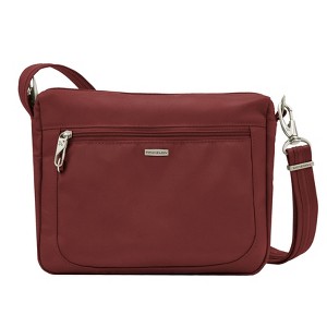 Travelon RFID Anti-Theft Small Cross Body - Red Wine, Red Red